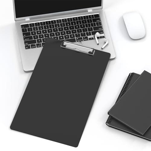 Macroclo Legal Size Clipboard, Black 8.5 x 14 Clip Boards for Lawers, Low Profile Clip, Writing Board, Size 9 x 15 in, Office & School Supply 8