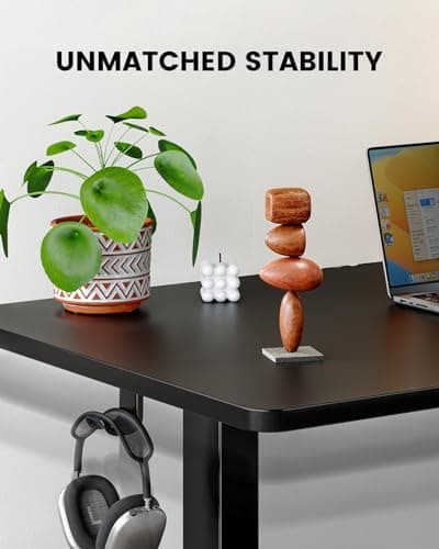 ErGear Whole Piece Standing Desk, Adjustable Stand Up Desk with Cable Management Tray, Electric Computer Workstation for Home Office, 48x24 inch, Black, EGESD64B 7