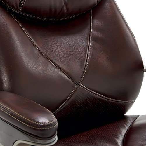 La-Z-Boy Cantania Executive Office Chair with AIR Lumbar Technology and Memory Foam Cushions, Ergonomic Office Chair with Brown Bonded Leather 5