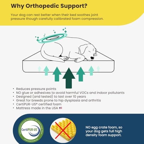 K9 Ballistics Tough Ripstop Orthopedic Crate Bed - Durable Kennel Pad with Washable Cover for Large Dogs, 41 x 27 fits 42” Wire Crate, Obsidian Black 3