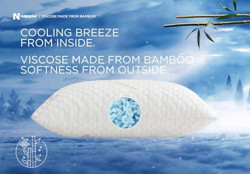 Nappler Cooling Pillow for hot Sleepers - Bed Pillows King Size Premium Set of 2 - Supportive Breathable Adjustable Shredded Memory Foam - Medium to Firm Pillows for Back, Stomach & Side Sleepers 7