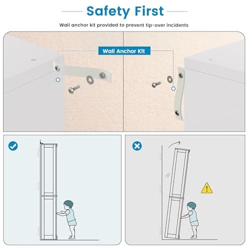 GRUSIGN 71" Tall 6-Tier Bookshelf, Large Open Display Bookcase with Ample Storage, Floor Standing Book Shelf for Living Room, Home Office, Bed Room, White 6