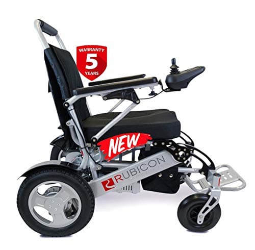 Rubicon DX12 Next Generation, 30-Mile Freedom Range. Airline Approved Electric Wheelchair with Dual 12AH Lithium Batteries, Powerful 2x300W High Performance Motors