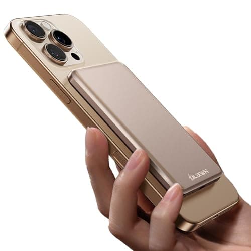 ULiXWH Magsafe Portable Charger for iPhone, 2025 Upgrade 5000mAh Fast Charging Magnetic Power Bank for iPhone 16 15 Pro Max 14 13 12, Desert Gold