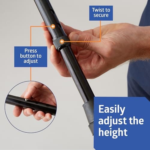 Medline Aluminum Offset Walking Cane for Seniors & Adults is Portable and Lightweight for Balance, Knee Injuries, Mobility & Leg Surgery Recovery 6