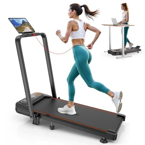 Walking Pad with 10% Incline, Upgrade 3.5HP Low Noise Treadmill with Handle Bar, Rayspace Portable Under Desk Treadmills for Home/Office, 350lbs Capacity, Remote Control & Transparent LED Display