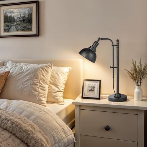 VONLUCE Rustic Desk Lamp Bronze Adjustable, Industrial Style Metal Task Lamps 25"-29", Vintage Work Light, Farmhouse Reading Lamp in Aged Bronze Finish, ETL Certificate 8