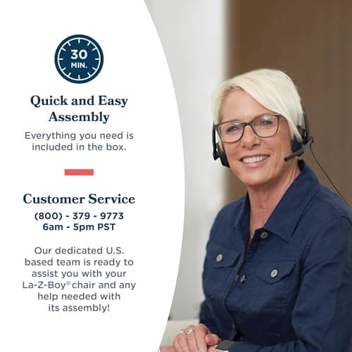 La-Z-Boy Symphony Ergonomic Bonded Leather Swivel Executive Chair, White and Gold (CCHR10013A) 11