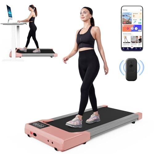DeerRun Under Desk Walking Pad Treadmill for Home & Office, 6% Manual Incline, 0.6–3.8 MPH Walking Speed, 300 lb Capacity, App & Remote Control 8
