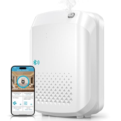 Waterless Essential Oil Diffuser 3000 Sq.Ft Coverage for Large Home Hotel Office, 400ml Cold Air Scent Machine for Aromathrapy, Bluetooth App Control, No-Noise Aroma Diffuser On Wall Gift for Her