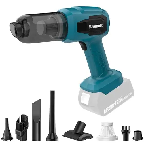 3 in 1 Handheld Car Vacuum Compatible with Makita 18V Battery with 21000pa Strong Suction, Handheld Vacuum Cordless & Blower with 200W Brushless Motor, Mini Vacuum Cleaner for Car, Home (No Battery)