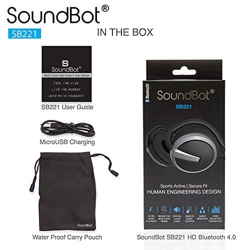 Soundbot SB221 HD Wireless Bluetooth 4.0 Sports-Active Headphones for 20Hrs Music Streaming & 25Hrs HandsFree Calling with Sweat Resistant Ergonomic Secure-Fit Design & Voice Command Support, Black 6