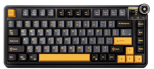 Aula Wireless Mechanical Keyboard - 75% Compact Hot Swappable Custom Keyboard, 81 Keys, RGB Backlit, 2.4GHz/USB-C Wired/BT5.0 for Tablet, Laptop, Computer, PC