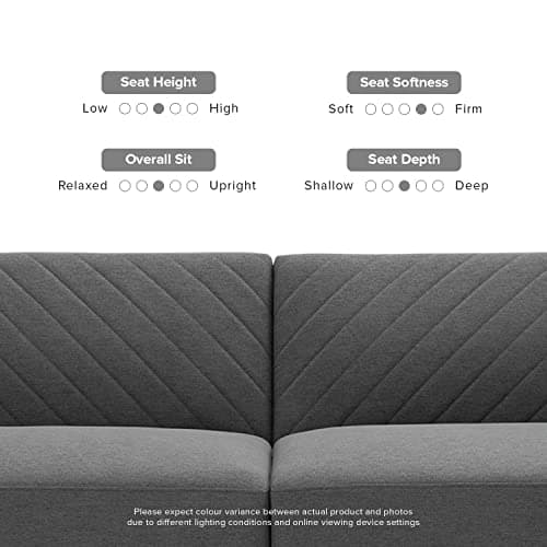 mopio 76.4" Futon Sofa Bed, Couch, Loveseat, Sleeper Sofa, Mid Century Modern Futon Couch, Sofa Cama, Couches for Living Room (Dark Gray Fabric) 6