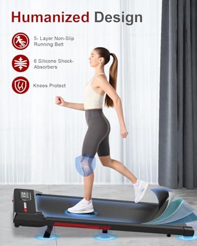 Gywowken Walking Pad with 5% Incline, Under Desk Portable Treadmill for Home Office 4 in 1, Ultra Quiet<45dB, Remote Control, 300+ LB Capacity, Black 7