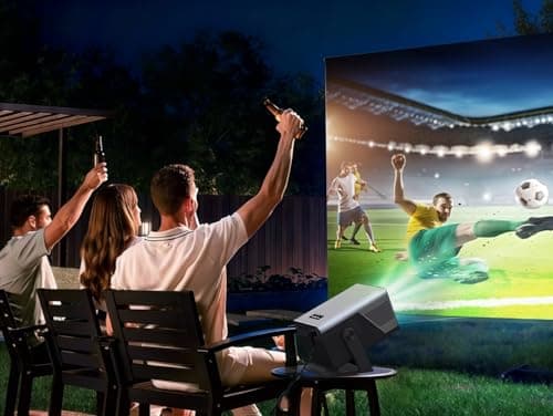 [4K Support/2000 ANSI/AI Visual Calibration] X7 Native 1080P Smart Projector with Android 14 OS,Compatible with Netflix YouTube,AI Auto Focus&Keystone,WiFi,Bluetooth,200" Display Black&Slate Gray 15