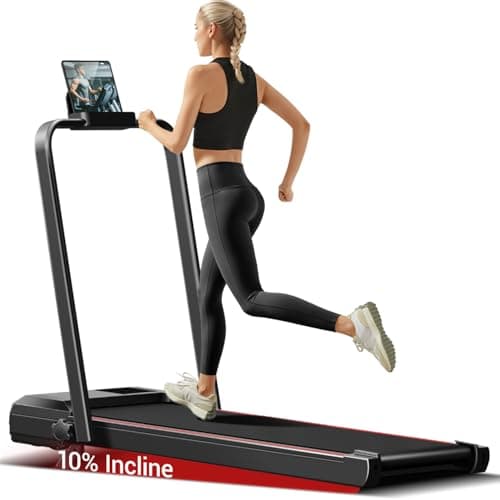 CURSOR FITNESS 2-in-1 Under Desk Treadmill, Walking Pad for Home Small, Folding Treadmill, 2.5 HP Quiet Brushless, 265 LBS Capacity
