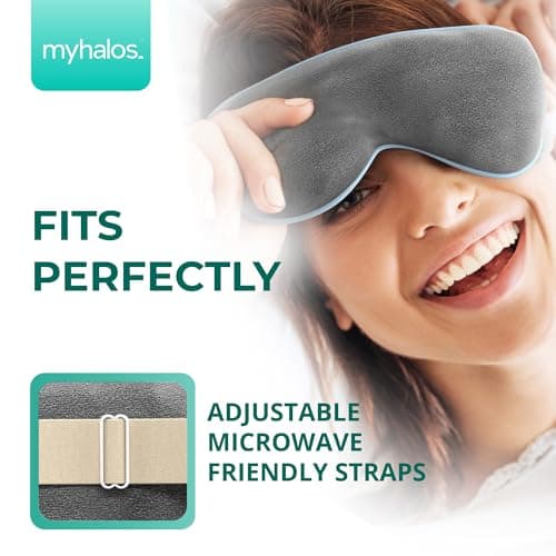 MyHalos® Heated Eye Mask for Dry Eyes - Steam Warm Compress for Eyes - Remove Styes, Chalazion Therapy Warming and Heating Pad Hot Compress - Moist Heat Mask for Blepharitis & MGD - FSA|HSA Eligible 5