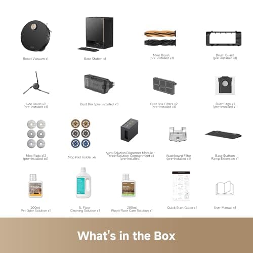 DREAME Matrix10 Ultra Robot Vacuum and Mop, Multi-Mop Switching, 3.14inch Obstacle Clearing, 30,000Pa Suction, Self Empty&Refill, Self-Cleaning, 100% Detangling, 240+ Obstacle Avoidance, Voice Control 9