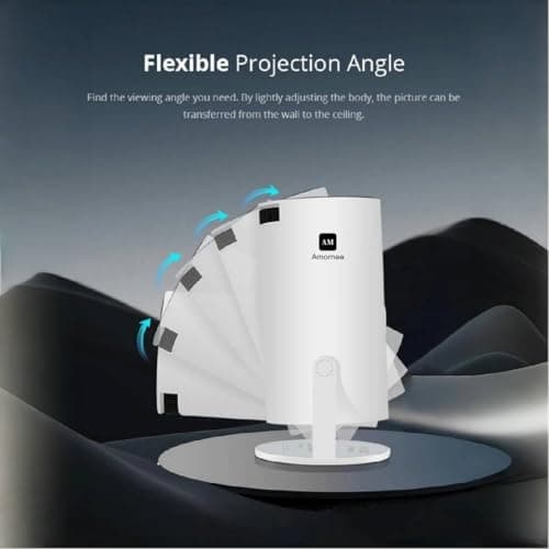 4K Mini Projector with WiFi and Bluetooth, HY300PRO Smart Portable 1080P Proyector Auto Keystone Rotatable, Outdoor Ceiling Bedroom Home Android Iphone Movie TV Projector,for Smartphone/HDMI/USB/PC 5