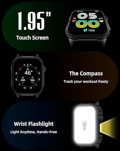Parsonver Smart Watch for Men Women GPS, 10-Day Battery Fitness Tracker with Bluetooth Calling, 100+ Sports Modes, Heart Rate, Sleep Monitor, Step Counter, Activity Tracker for Android & iPhone, Black 5