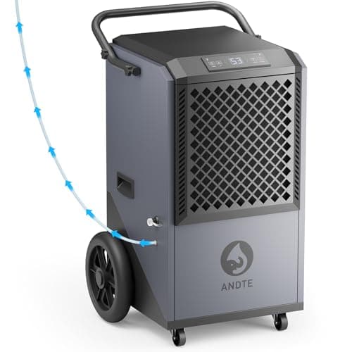 ANDTE 305 Pint Commercial Dehumidifier with Pump for Basements.9000 sqft Large Commercial-Grade Dehumidifiers with Drain Hose for Indusreial Spaces,Job Sites.