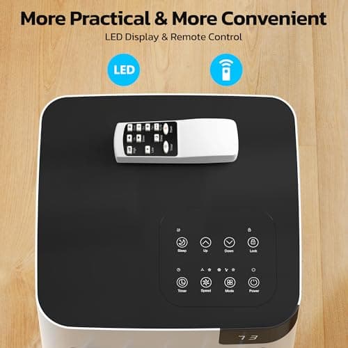 ZAFRO 10,000 BTU Portable Air Conditioners, 4 Modes Portable AC Unit with Fast Cooling/Energy Efficient/Remote/24Hrs Timer for Bedroom/Dorms/Indoor Rooms, White 4