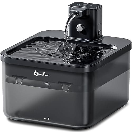 DownyPaws Cat Water Fountain Cordless, 84oz/2.5L Fursink Wireless Pet Water Fountains for Cats Indoor, Battery Operated Cat Drinking Fountain with Motion Sensor, Ultra Quiet Pump, BPA-Free, Black