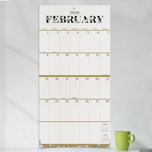 TF Publishing 2026 Big Grid-Floral Wall Calendar - Large Grids for Appointments and Scheduling - Vertical Monthly Wall Calendar 2026 with Premium Matte Paper for Home and Office Organization - 12x12in 5