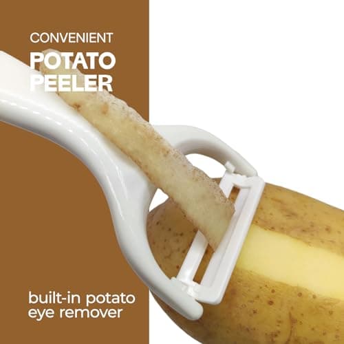 Trez Treamer 6-Pack Vegetable Peelers for Kitchen，Y Ceramic Peeler Safe Potato Peeler Set for Apple Veggie Carrot Fruit Zucchini Cucumber Peelers Bulk with Non-Slip Handle (Y) 5