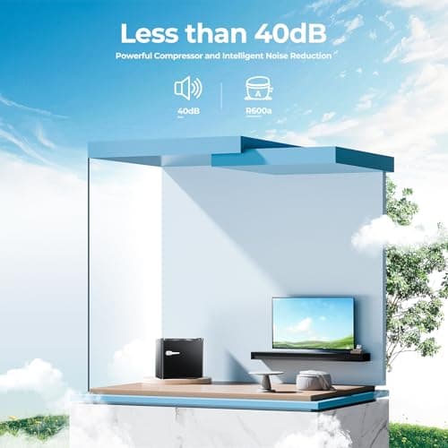 Electactic 1.2 Cu.ft Mini Freezer, Small Upright Freezer with Removable Shelf & 7 Adjustable Temperature Control, Energy Saving, Low Noise for Bedroom, Apartment, Home, Office, Black 7