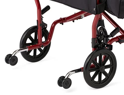 Medline Steel Transport Wheelchair, Folding Chair with Desk-Length Arms and Anti-Tippers 7