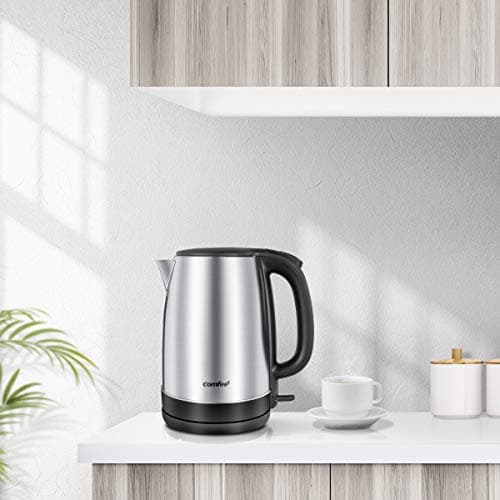 COMFEE' 1.7L Stainless Steel Electric Tea Kettle, BPA-Free Hot Water Kettle Electric with LED Light, Auto Shut-Off and Boil-Dry Protection, 1500W Fast Boil Electric Kettle 9
