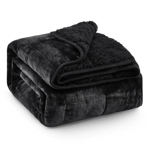 Super Fuzzy Soft Sherpa Fleece Weighted Blanket, 25 lbs Dual Sided Fluffy Heavy Weighted Blankets for Adults - No Bunching with Double Layers of Soft Inner Lining (60"x 80", 25 Pounds)