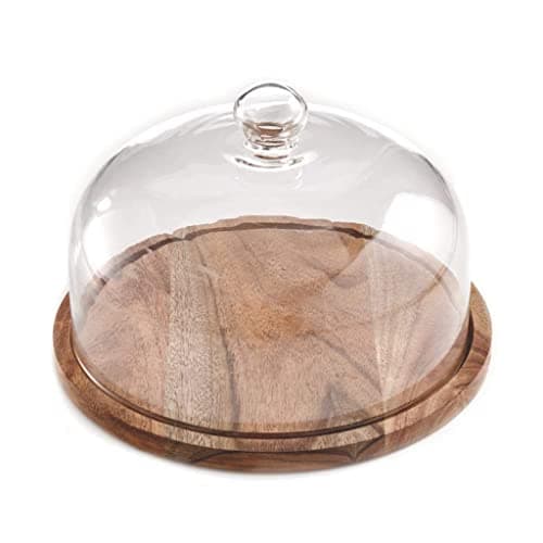 Royalty Art 4-in-1 Cake Stand with Dome, Cheese Board, Covered Platter, and Serving Tray for Pastries, Pies, Appetizers, and Holiday Treats, Decorative Kitchen Server and Display 7