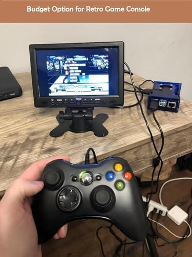 7 inch Small HDMI VGA AV RCA Monitor 1080P Second Screen for PC/Security System/Game Console; IPS 1024X600 Pixels; 60HZ; Built in Loud Speakers & Earphone Jack; 12V USB Power Cable for Portable Use 6