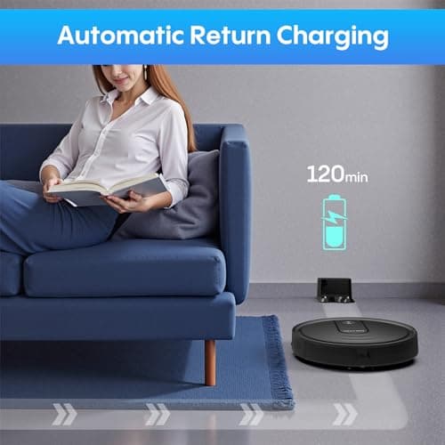 Bagotte Robot Vacuum and Mop, Robot Vacuum Self Emptying, 6000Pa Powerful Suction, 60-Day Hands-Free, Advanced Smart Mapping, LiDAR Navigation Robotic Vacuum for Pet Hair, Dust, Carpet, WiFi/App/Alexa 7