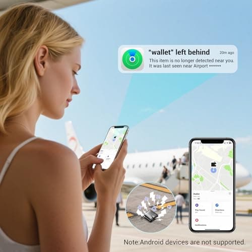 [Apple MFi Certified] LBPRT Air Tracker Tag 4 Pack, Smart Bluetooth Item Finder Work with Apple Find My (iOS Only, Android not Supported), Key Locator for Luggage Suitcase, Wallet. Replaceable Battery 5