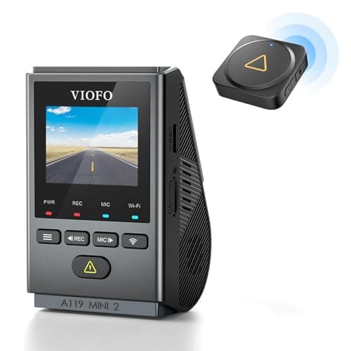 【Bundle: A119 Mini 2+Remote Control 】 VIOFO Dash Cam A119 Mini 2, STARVIS 2 Sensor, 2K 60fps/HDR 30fps Voice Control Car Dash Camera with 5GHz Wi-Fi GPS, Night Vision 2.0, 24H Parking Mode