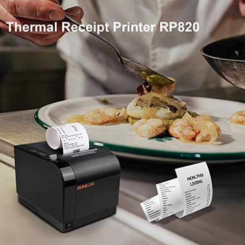 Rongta Thermal Receipt Printer, 80mm Receipt Printers, Thermal Pos Printer with Auto Cutter Support Cash Drawer,USB Serial Ethernet Support ESC/POS, Compatible with Windows/Mac/Linux 5