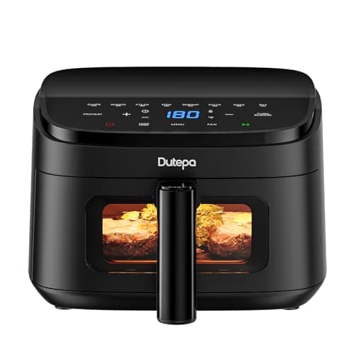 Air Fryer 8-in-1, Space-Saving & Compact with DC Motor, Fast & Crispy Cooking, Adjustable Fan Speed, 95% Less Oil for Healthy Family Meals, Dishwasher Safe