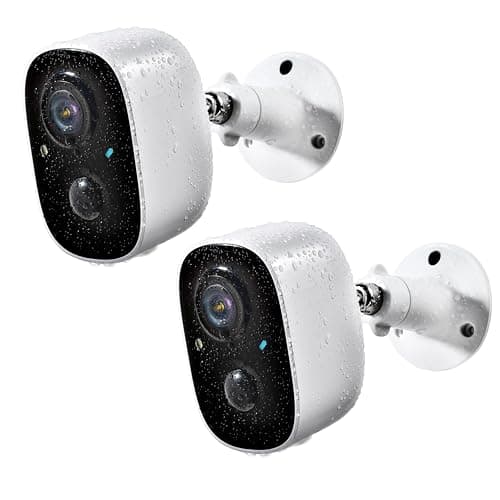 Geekee Security Cameras Wireless Outdoor 2-Way Talk Battery Powered Wi-Fi Cameras for Outside and Indoor 2K Night Vision AI Motion Detection Siren Alarm IP65 Weatherproof 2-Pack
