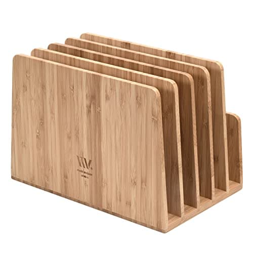 MobileVision Bamboo Multi Device Organizer for Smartphones, Tablets and Laptops, 5 Slots 5