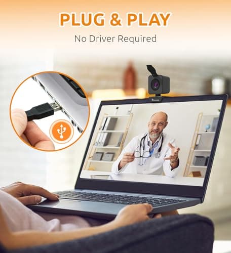 TOUCAN 1080P HD Webcam with Built-in Noise-Cancelling Mic & Privacy Shutter – Wide 90° Angle, Plug & Play USB Video Camera for Video Calls, Streaming, Home Office & Online Classes 5