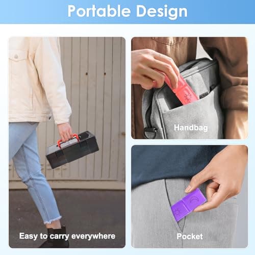 ZRFMIB Monthly Pill Organizer 2 Times a Day, 30 Day Pill Organizer with 32 Daily Pill Box and Travel Case, for Medicine, Vitamin, Fish Oil, Supplements, Black 6