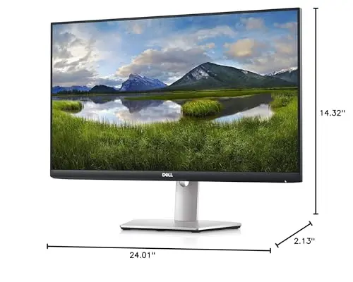 Dell S2721HS 27 Inch Full HD 1920 x 1080, AMD FreeSync, IPS Ultra-Thin Bezel Monitor, Tilt and Swivel, Silver, 10