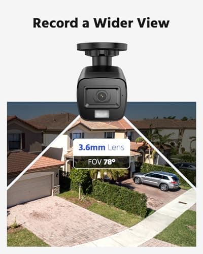 ANNKE 1080p HD-TVI Security Surveillance Camera for Home CCTV System, 2MP Bullet BNC Camera with 100 ft Super Night Vision, IP66 Surveillance Weatherproof Add–on Wired Cam 7