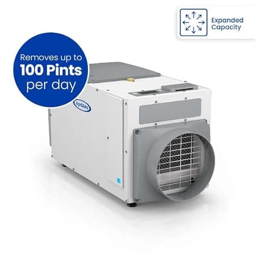AprilAire E100 Pro Dehumidifier Bundle - 100 Pint Whole House Dehumidifier - Full Complete Kit - Crawl Spaces, Basements, Whole Homes, Commercial up to 5,500 sq. ft - 5 Year Warranty Included 6