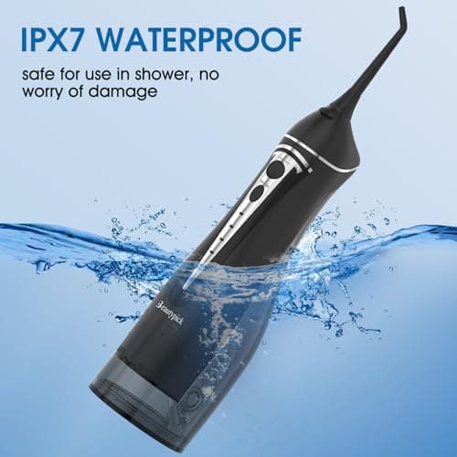 Water Flosser for Teeth Pick Cordless, Beautypick Portable Electric flossers for Teeth Cleaning and Flossing, 300ML Braces Oral Irrigator, Rechargeable Waterproof Dental Picks for Home Travel 6