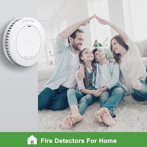 Runidur Smoke Detector10-Year Battery Powered Photoelectric with Test/Silence Button for Home Use (2 Pack) 7